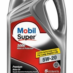 Cheap ❤️ Mobil Super 5000 Synthetic Blend Motor Oil – 5 Quart ⭐ -Deals Automotive Store 124408