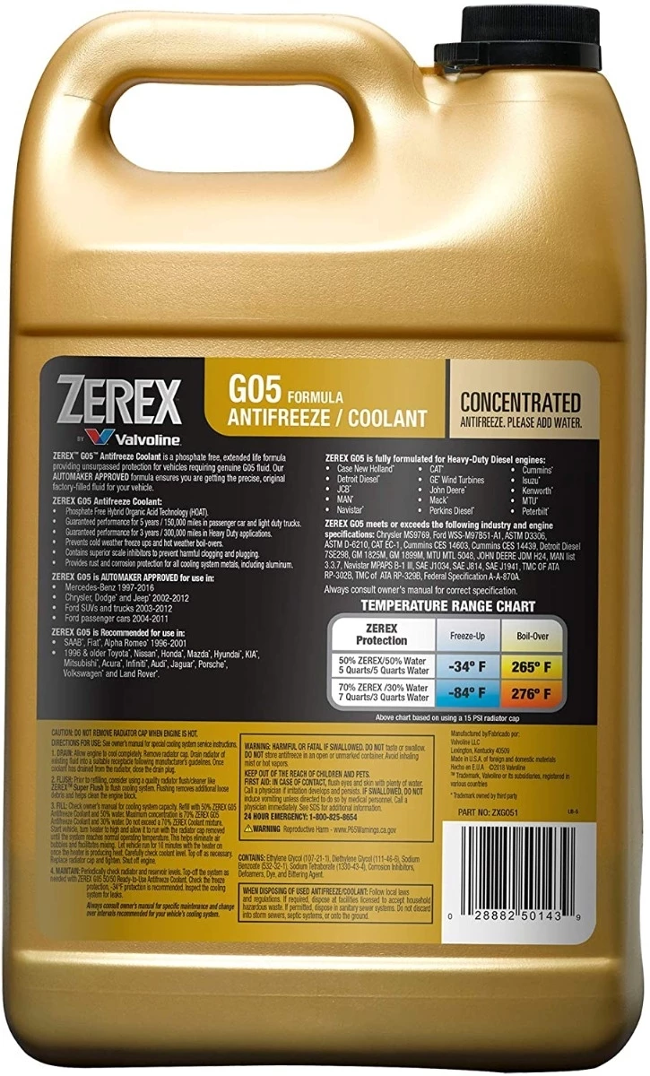 Top 10 ⭐ Valvoline ZEREX™ G-05 Antifreeze / Coolant 🎉 2 Top 10 ⭐ Valvoline ZEREX™ G-05 Antifreeze / Coolant 🎉 - Image 2
