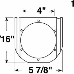 Coupon 👏 Peterson Mfg. 426-09 4" Round Mounting Bracket 😀 -Deals Automotive Store 2170297 2 3