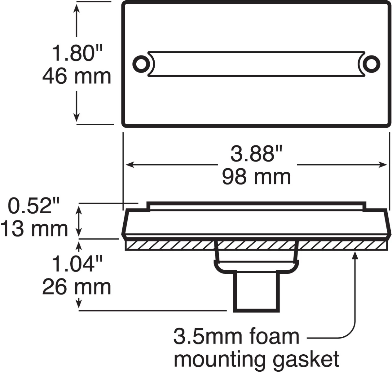 Outlet π Peterson Mfg. V132A Rectangular Clearance/Side Marker Light w/Reflex π 2 Outlet π Peterson Mfg. V132A Rectangular Clearance/Side Marker Light w/Reflex π - Image 2