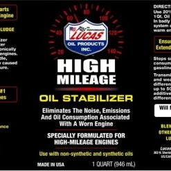 Discount 😍 Lucas Oil High Mileage Oil Stabilizer - Quart ⭐ -Deals Automotive Store 27220010 2 1