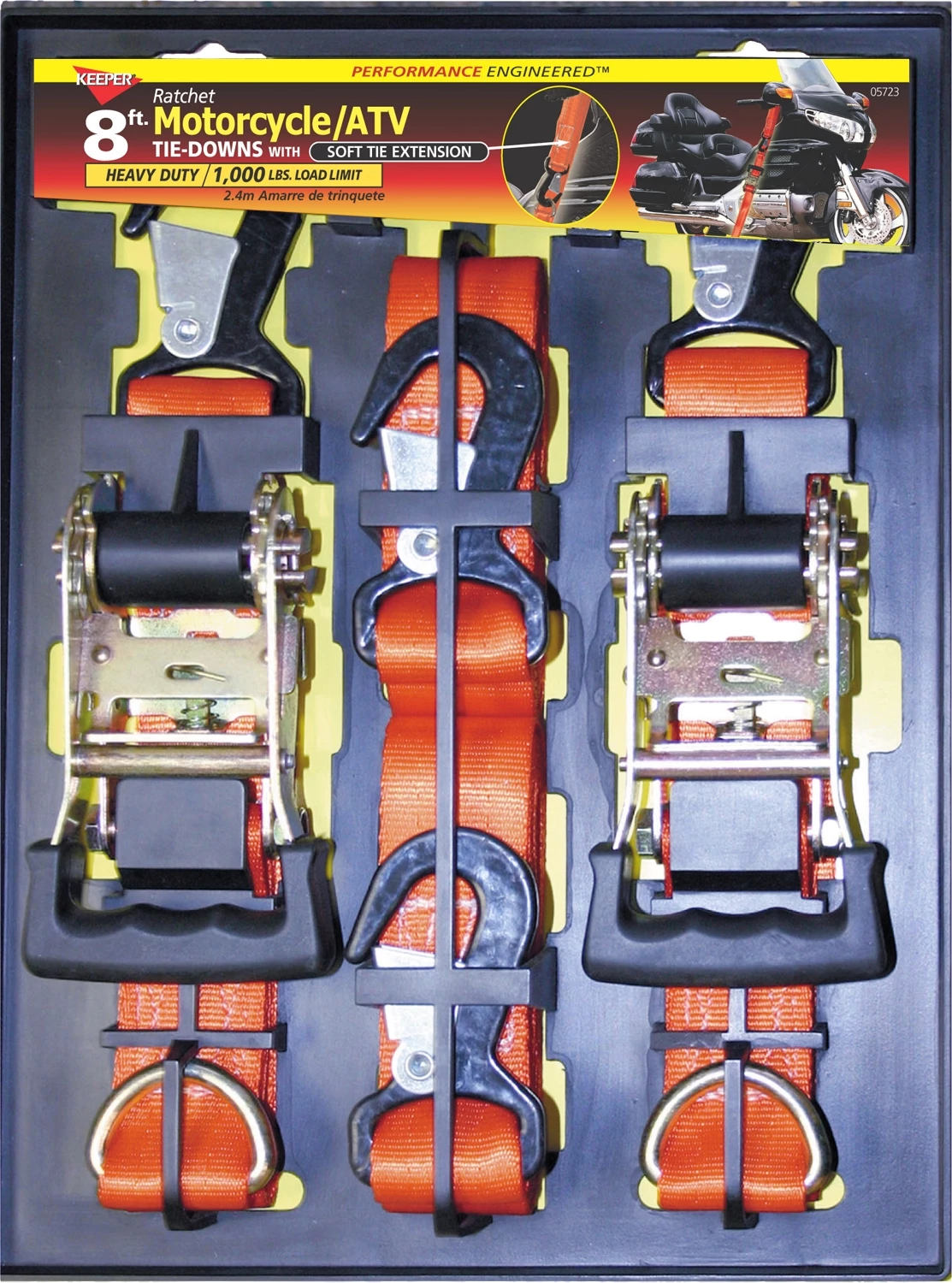 Flash Sale π Keeper 8' x 1-1/2" Soft-Tie Cycle Ratchet Tie-Down , 2 pk π― 1 Flash Sale π Keeper 8' x 1-1/2" Soft-Tie Cycle Ratchet Tie-Down , 2 pk π―