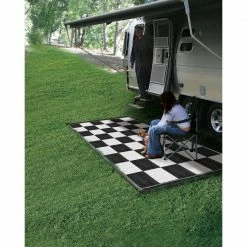 Budget π Camco Outdoor Mat 6' x 9' - Black / White Checkered π₯ 4 Budget π Camco Outdoor Mat 6' x 9' - Black / White Checkered π₯ -Deals Automotive Store 320015 2