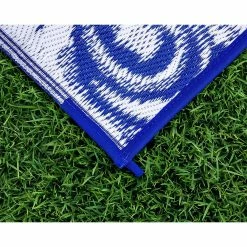 Best Sale ⌛ Camco Outdoor Mat 8' x 16' – Blue / White Swirl ❤️ -Deals Automotive Store 32669 4 1