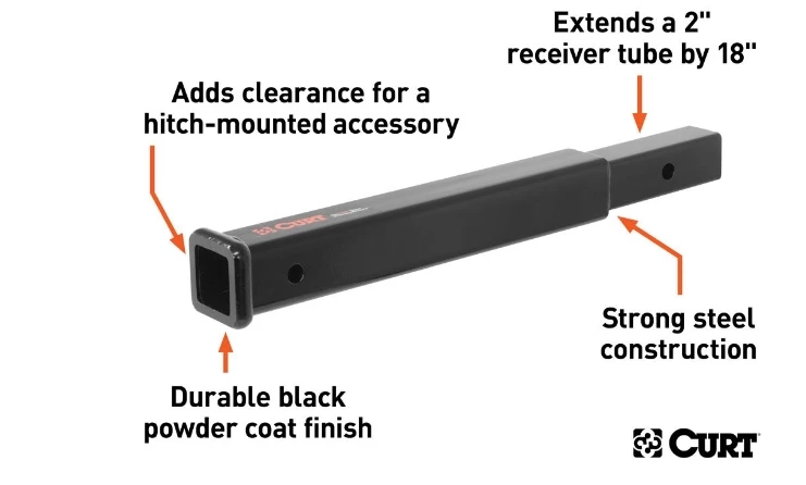 Outlet π CURT 18" RECEIVER TUBE EXTENDER (2" SHANK, 3,500 LBS.) #45796 π 3 Outlet π CURT 18" RECEIVER TUBE EXTENDER (2" SHANK, 3,500 LBS.) #45796 π - Image 3