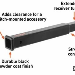 Outlet ❤️ CURT 18" RECEIVER TUBE EXTENDER (2" SHANK, 3,500 LBS.) #45796 🎉 -Deals Automotive Store 35180013 2