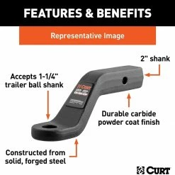 Outlet 😉 Curt 45342 Magnum Forged Trailer Hitch Ball Mount - 6" Drop 👍 -Deals Automotive Store 35180523 4
