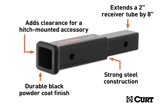 Cheapest ๐ฏ CURT 8" RECEIVER TUBE EXTENDER (2" SHANK, 3,500 LBS.) #45791 ๐ 3 Cheapest ๐ฏ CURT 8" RECEIVER TUBE EXTENDER (2" SHANK, 3,500 LBS.) #45791 ๐ - Image 3