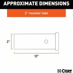 Discount ⭐ 12" RAW STEEL RECEIVER TUBING (2" RECEIVER) 🔔 -Deals Automotive Store 35180568.1 1