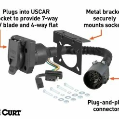 Budget π CURT DUAL-OUTPUT 7 & 4-WAY CONNECTOR (PLUGS INTO USCAR) #55774 π 3 Budget π CURT DUAL-OUTPUT 7 & 4-WAY CONNECTOR (PLUGS INTO USCAR) #55774 π -Deals Automotive Store 35180583 1