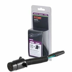 Buy 👏 Curt Electrical Adapter (4-Way Round Vehicle To 4-Way Flat Trailer, Packaged) 😉