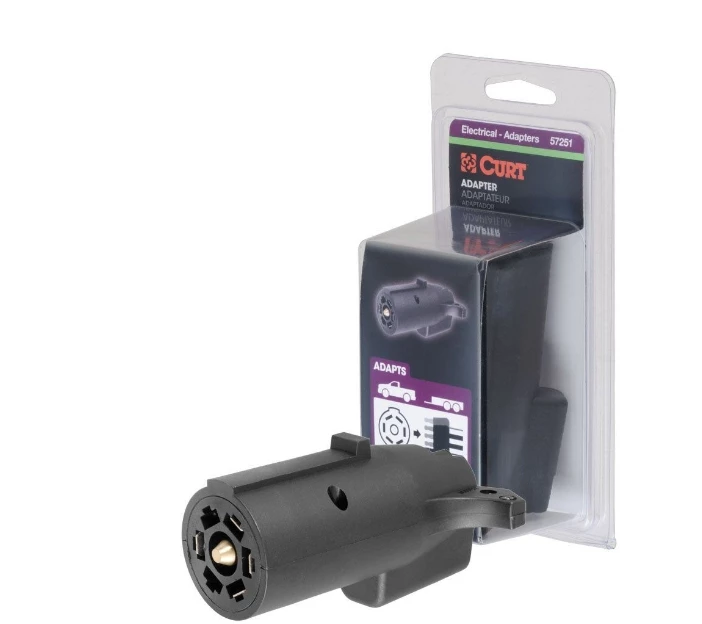 New π Curt Electrical Adapter (7-Way Rv Blade Vehicle To 5-Way Flat Trailer, Packaged) π 1 New π Curt Electrical Adapter (7-Way Rv Blade Vehicle To 5-Way Flat Trailer, Packaged) π
