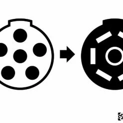 Hot Sale 💯 Curt Electrical Adapter (6-Way Round Vehicle To 7-Way Rv Blade Trailer) ⭐ -Deals Automotive Store 35180599 3