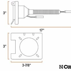 Budget 😉 Curt Dual-Output Electrical Adapter (Adds 7-Way RV Blade To 4-Way Flat) 🧨 -Deals Automotive Store 35180600 1