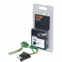 Wholesale ✨ CURT 4-WAY FLAT CONNECTOR PLUG WITH 12" WIRES (TRAILER SIDE, PACKAGED) #58031 ✨