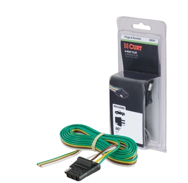 Discount π₯ CURT 4-WAY FLAT CONNECTOR SOCKET WITH 60" WIRES (VEHICLE SIDE, PACKAGED) #58041 π 1 Discount π₯ CURT 4-WAY FLAT CONNECTOR SOCKET WITH 60" WIRES (VEHICLE SIDE, PACKAGED) #58041 π