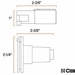 Flash Sale 🔥 CURT 6-WAY ROUND CONNECTOR PLUG & SOCKET (PACKAGED) #58092 🛒 -Deals Automotive Store 35180609 1