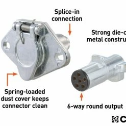 Best Pirce π CURT 6-WAY ROUND CONNECTOR PLUG & SOCKET (PACKAGED) #58092 π€© 6 Best Pirce π CURT 6-WAY ROUND CONNECTOR PLUG & SOCKET (PACKAGED) #58092 π€© -Deals Automotive Store 35180609 2 1