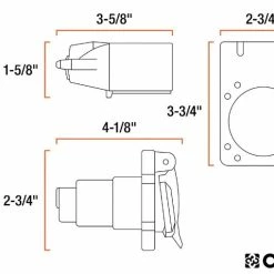Brand new π CURT 7-WAY RV BLADE CONNECTOR PLUG & SOCKET WITH HARDWARE (PACKAGED) #58152 π 7 Brand new π CURT 7-WAY RV BLADE CONNECTOR PLUG & SOCKET WITH HARDWARE (PACKAGED) #58152 π -Deals Automotive Store 35180612 1