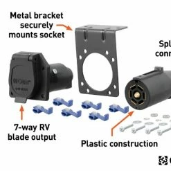 Brand new π CURT 7-WAY RV BLADE CONNECTOR PLUG & SOCKET WITH HARDWARE (PACKAGED) #58152 π 8 Brand new π CURT 7-WAY RV BLADE CONNECTOR PLUG & SOCKET WITH HARDWARE (PACKAGED) #58152 π -Deals Automotive Store 35180612 2
