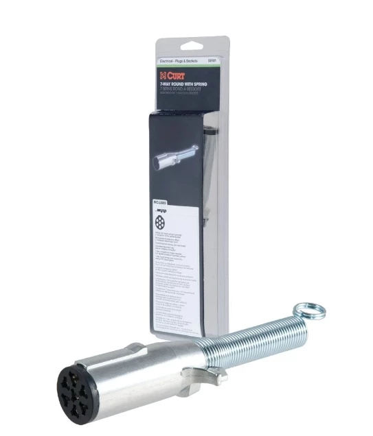 Best deal π₯° Curt 7-Way Round Connector Plug With Spring (Trailer Side, Packaged) π 1 Best deal π₯° Curt 7-Way Round Connector Plug With Spring (Trailer Side, Packaged) π