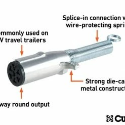 Best deal π₯° Curt 7-Way Round Connector Plug With Spring (Trailer Side, Packaged) π 7 Best deal π₯° Curt 7-Way Round Connector Plug With Spring (Trailer Side, Packaged) π -Deals Automotive Store 35180613 2