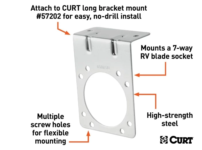 Deals β€οΈ Curt Connector Mounting Bracket For 7-Way Rv Blade (Zinc, Packaged) π€© 3 Deals β€οΈ Curt Connector Mounting Bracket For 7-Way Rv Blade (Zinc, Packaged) π€© - Image 3