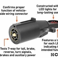 Cheap 🎉 CURT 7-WAY RV BLADE CONNECTOR TESTER (PACKAGED) #58271 🌟 -Deals Automotive Store 35180616 2