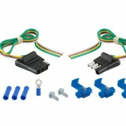 Cheapest 🛒 CURT 4-WAY FLAT CONNECTOR PLUG & SOCKET WITH 12" WIRES EACH & HARDWARE (PACKAGED) #58344 🧨
