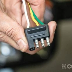 Best Pirce 👍 CURT 4-WAY FLAT CONNECTOR PLUG WITH 48" WIRES & HARDWARE (TRAILER SIDE, PACKAGED) #58349 🌟 -Deals Automotive Store 35180619 2 1