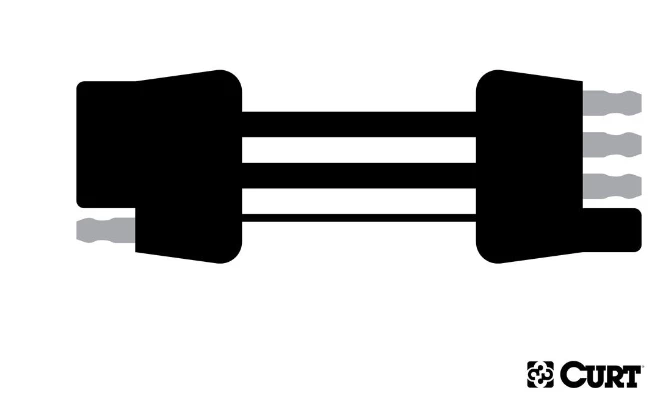 New π€© CURT 4-WAY FLAT CONNECTOR PLUG & SOCKET WITH 12" WIRES (PACKAGED) #58381 π€© 4 New π€© CURT 4-WAY FLAT CONNECTOR PLUG & SOCKET WITH 12" WIRES (PACKAGED) #58381 π€© - Image 4