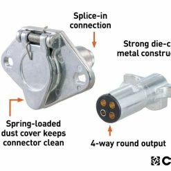 Budget π CURT 4-WAY ROUND CONNECTOR PLUG & SOCKET (PACKAGED) #58671 β¨ 7 Budget π CURT 4-WAY ROUND CONNECTOR PLUG & SOCKET (PACKAGED) #58671 β¨ -Deals Automotive Store 35180623 2