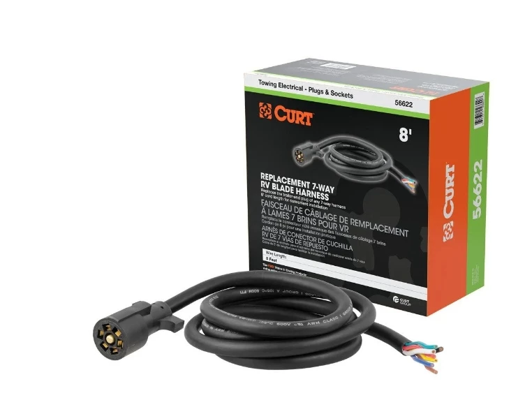 Promo π CURT REPLACEMENT 7-WAY RV BLADE WITH 8' WIRES (TRAILER SIDE, PACKAGED) #56622 𧨠2 Promo π CURT REPLACEMENT 7-WAY RV BLADE WITH 8' WIRES (TRAILER SIDE, PACKAGED) #56622 𧨠- Image 2