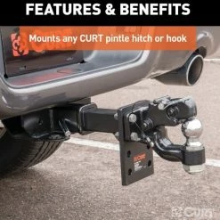 Brand new 🔔 ADJUSTABLE PINTLE MOUNT (2" SHANK, 10,000 LBS., 7" HIGH, 8" LONG) 🔥 -Deals Automotive Store 35180633.3