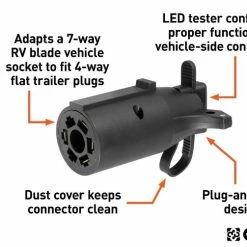 Best Pirce π₯° Curt Electrical Adapter With Tester (7-Way Rv Blade Vehicle To 4-Way Flat Trailer) βοΈ 8 Best Pirce π₯° Curt Electrical Adapter With Tester (7-Way Rv Blade Vehicle To 4-Way Flat Trailer) βοΈ -Deals Automotive Store 35180634 2