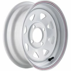 Flash Sale ✔️ Carlisle White Stripe Rims 4.5 Bolt Pattern ⌛