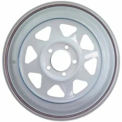 Discount ⭐ Carlisle White Stripe Rims 4.5 Bolt Pattern 🌟 -Deals Automotive Store 3741589