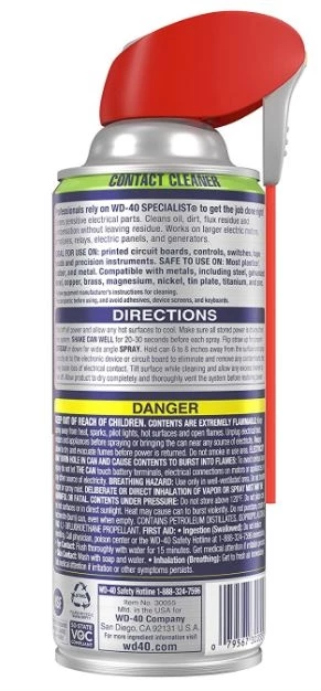 Brand new β WD-40 Specialist Electrical Contact Cleaner Spray, 11oz. π 2 Brand new β WD-40 Specialist Electrical Contact Cleaner Spray, 11oz. π - Image 2