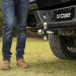 New 🛒 Curt Mfg. Multi-Ball Mount with Hook (2" Solid Shank, 1-7/8", 2" & 2-5/16" Chrome Balls) 🛒 -Deals Automotive Store 45675 1