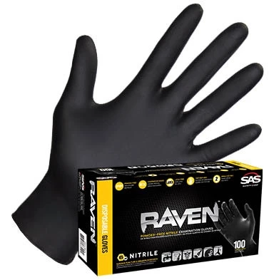 Best deal π SAS Safety 6 Mil Raven Disposable Nitrile Glove π 1 Best deal π SAS Safety 6 Mil Raven Disposable Nitrile Glove π