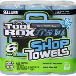 Deals 🥰 Sellars 🧰 ToolBox Blue Shop Towels, 6 Pack ✔️