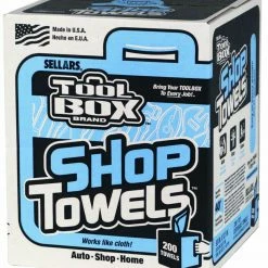 Flash Sale 🌟 Sellars 🧰 ToolBox Blue Shop Towels Center-Pull Box, 200 Sheets 🤩