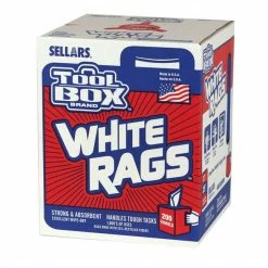 New ⌛ Sellars 🧰 ToolBox White Rags Center-Pull Box, 200 Ct. ✨