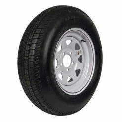Outlet 👍 Martin Wheel C Bias Ply Highway Service Trailer Tire w/5 Hole White Rim 👍