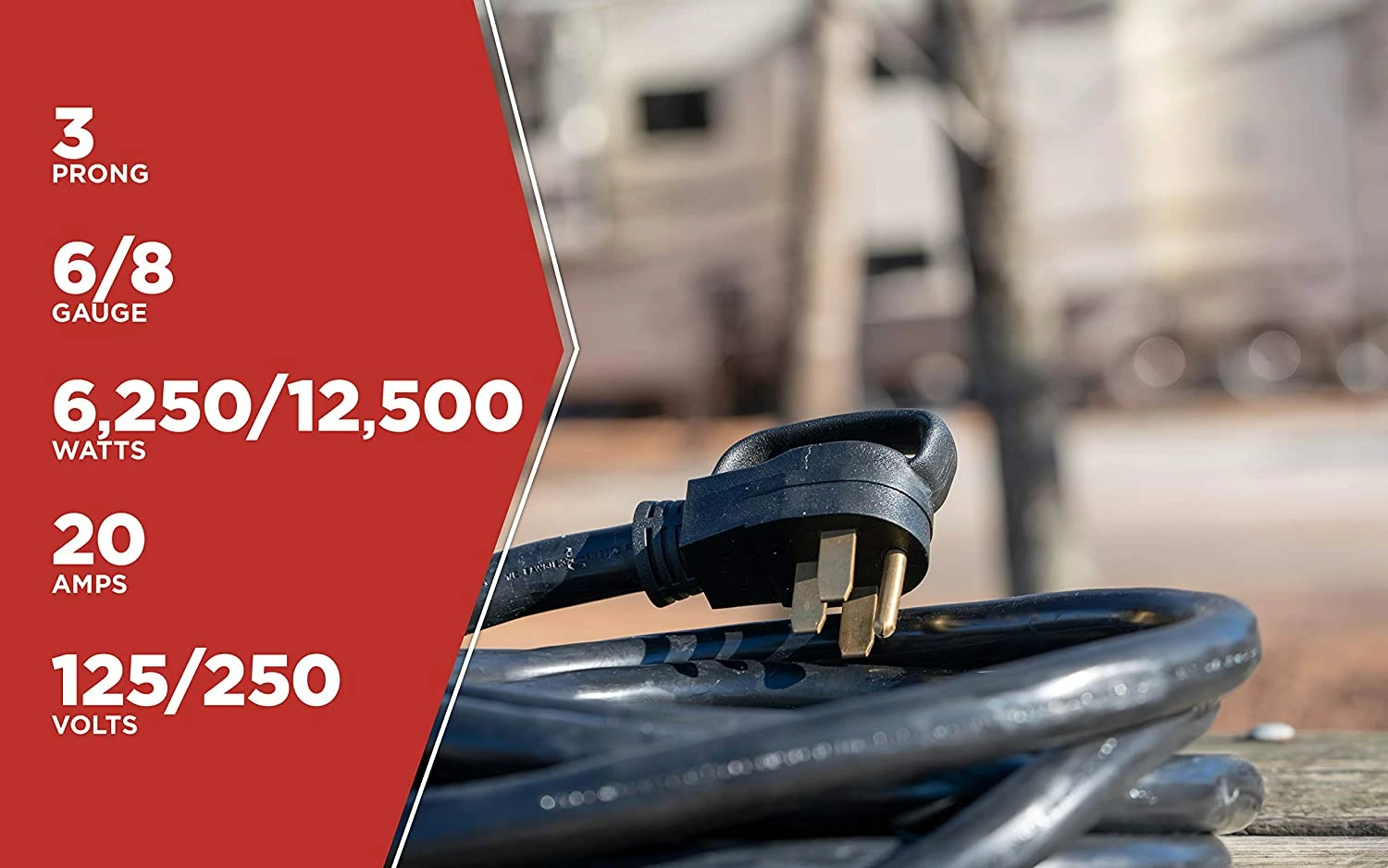 Best Sale 🛒 Road Power 30' 6/3-8/1 50 Amp RV Cord 😀 5 Best Sale 🛒 Road Power 30' 6/3-8/1 50 Amp RV Cord 😀 - Image 5