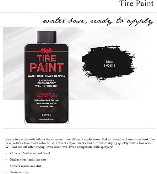 Flash Sale π Majic Paints 8-0018-3 Ready to Apply Tire Paint β 16 oz π 2 Flash Sale π Majic Paints 8-0018-3 Ready to Apply Tire Paint β 16 oz π - Image 2