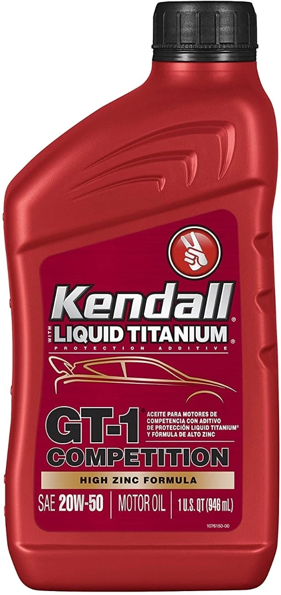 Budget π Kendall Liquid Titanium GT-1 Competition 20W50 Motor Oil - 1 Quart β 1 Budget π Kendall Liquid Titanium GT-1 Competition 20W50 Motor Oil - 1 Quart β