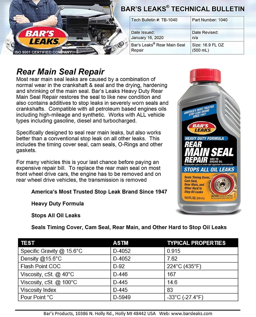 Hot Sale π Bar's Engine Concentrated Rear Main Seal Repair π 3 Hot Sale π Bar's Engine Concentrated Rear Main Seal Repair π - Image 3