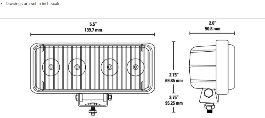 Brand new ⭐ LED 5.5" Rectangle Work Light, Black ❤️ 2 Brand new ⭐ LED 5.5" Rectangle Work Light, Black ❤️ - Image 2