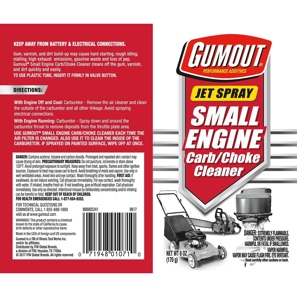 Hot Sale π Gumout Small Engine Carb and Choke Cleaner - 6 oz. π 2 Hot Sale π Gumout Small Engine Carb and Choke Cleaner - 6 oz. π - Image 2